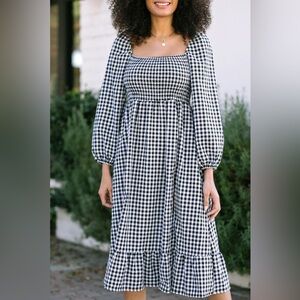 NWT Jordyn Smocked Gringham Dress - Size Small